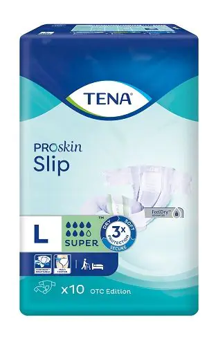 Tena Slip ProSkin Super, Pieluchomajtki dla dorosłych, 92-144cm, Large