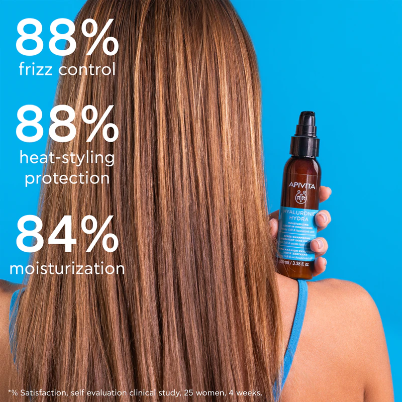 Apivita Hyaluronic Hydra Leave-In Conditioner is een leave-in conditioner met een hydraterende werking.