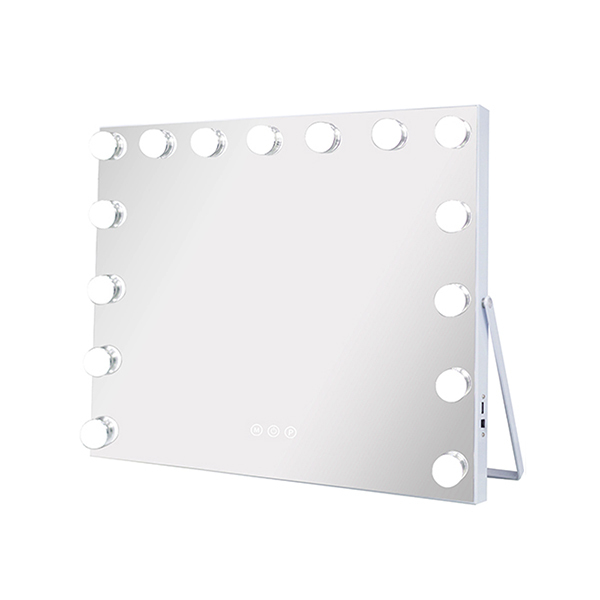 Lexent - Oglindă cosmetică Hollywood cu 15 LED-uri, 58x46cm, MT005846-1