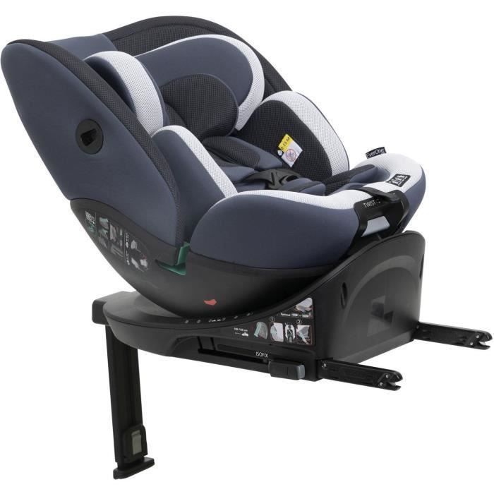 Silla de coche Chicco Everone - Grupo 0/1/2/3 - i-Size - Giratoria - Reclinable - Reductor - Plateada