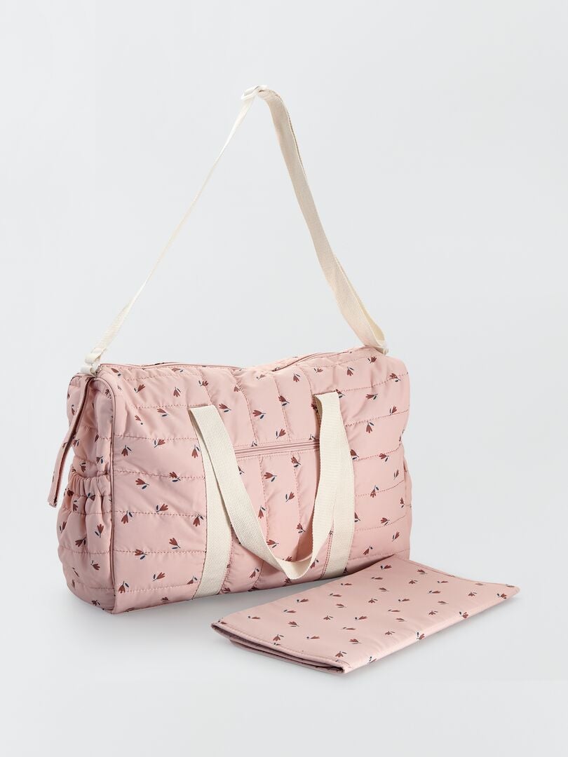 Bolsa de maternidade acolchoada - ROSA