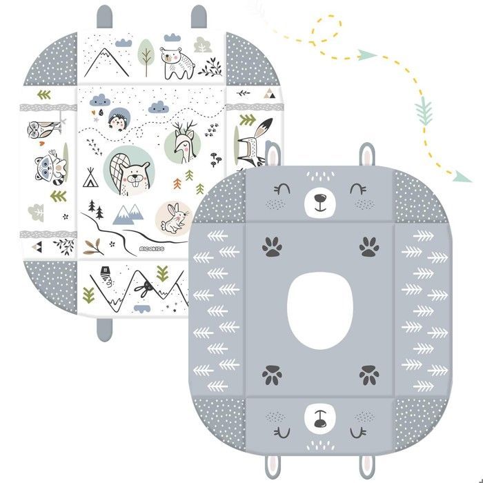 Tapis éducatif interactif - RICOKIDS - 110x100 cm - Lapin - Double face - Jouets multifonctionnels - Coussin doux inclus