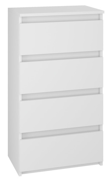 Komoda BASIC 4 szuflady – Biała | 50x97x40 cm