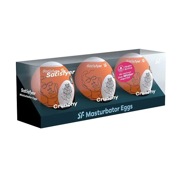 Satisfyer Masturbator Egg 3-częściowy Set Crunchy uka