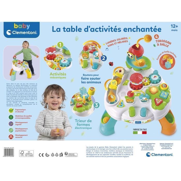 Mesa de actividades encantada CLEMENTONI - Juguete interactivo de aprendizaje temprano para bebés
