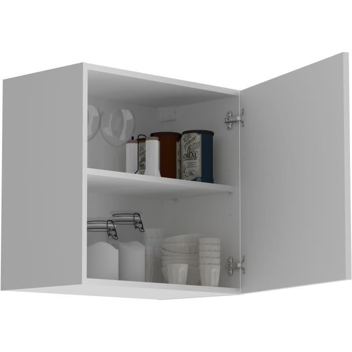 Mobiletto pensile OSLO a 1 anta - Bianco - L 60 x P 36 x H 58 cm
