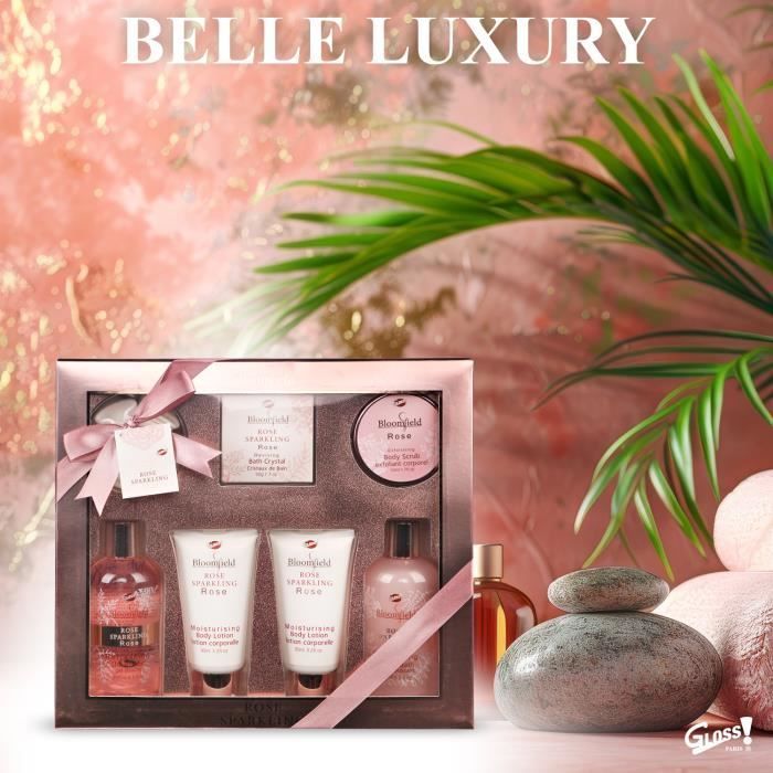 Set de regalo de belleza Bloomfield - Rosa - 6 productos - Sin parabenos - Relajación