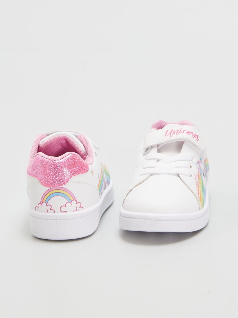 Zapatillas Unicornio con Velcro - BLANCAS
