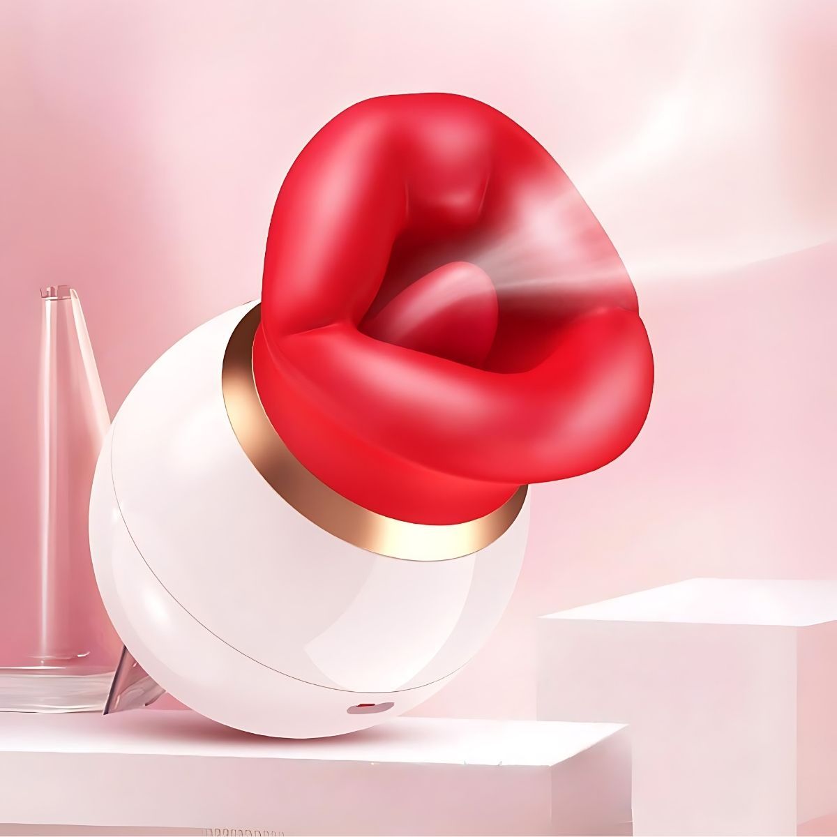 Intima erotski dodatak - vibrator za usisavanje crvenih usana - crveni