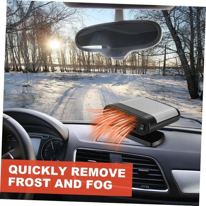 12V bärbar bilvärmare och defroster, varmluftsfläkt för bilar, plug-in värmare för avfrostning och avimning