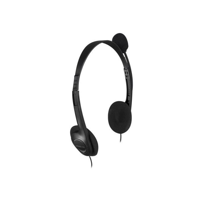 Casque SPEEDLINK ACCORDO sur-oreille noir - Micro-casque filaire pour ordinateur