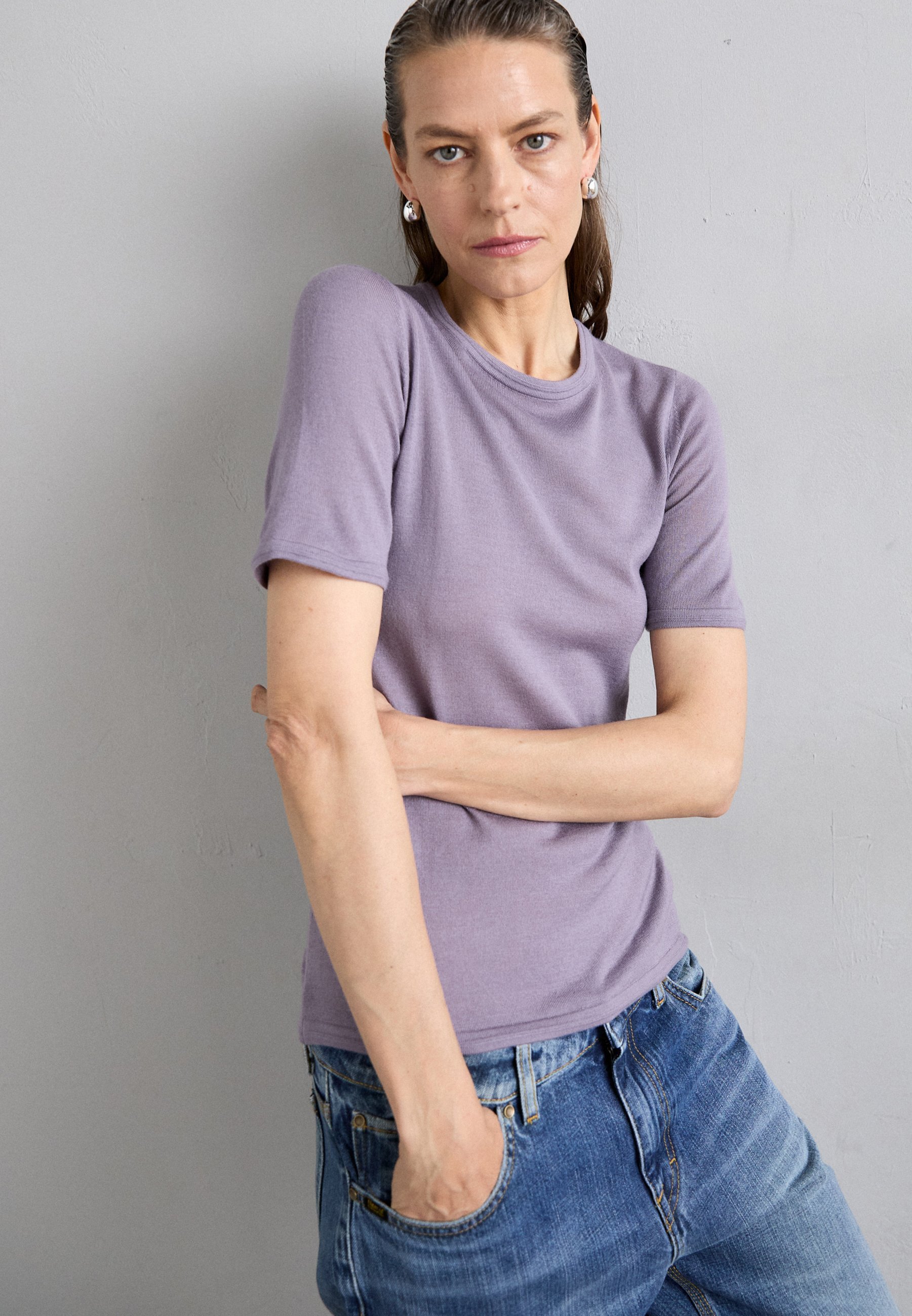 Tiger of Sweden MAE - Basic T-shirt - paarse ridge