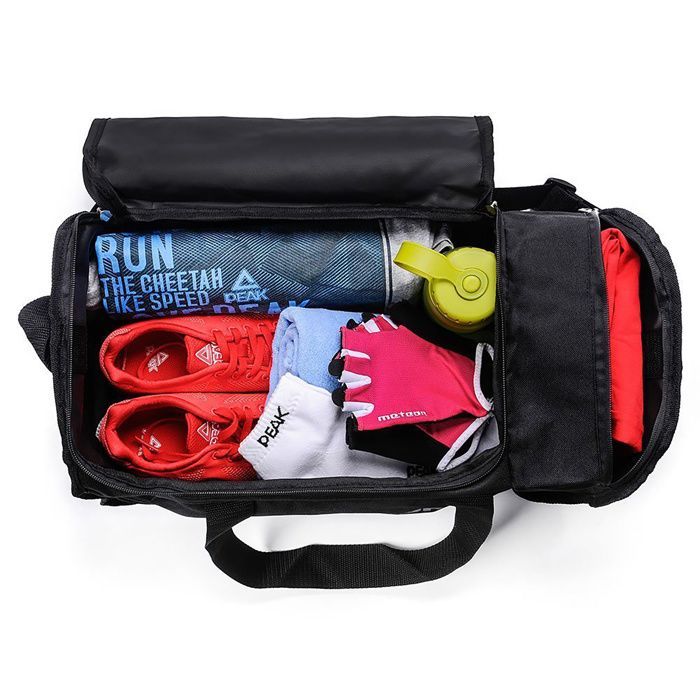 Sac de sport Nepr - tissu imperméable - bandoulières réglables - 20 L - Noir