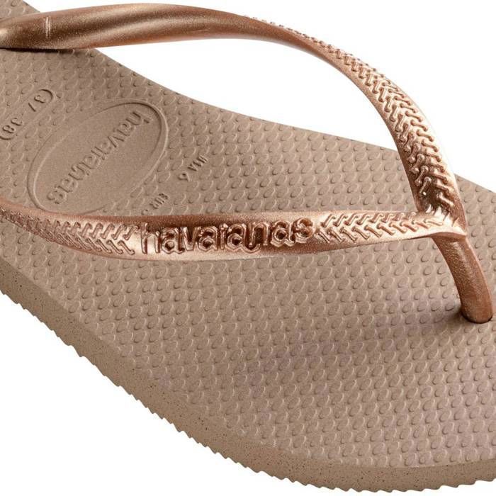 Infradito unisex Havaianas Slim color oro rosa - da donna - in gomma - comfort eccezionale