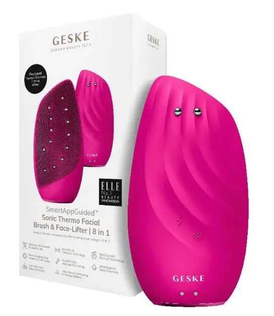 Geske Sonic Thermo Facial Brush & Face-Lifter 8in1 Soniczna szczoteczka & lifting twarzy Magenta
