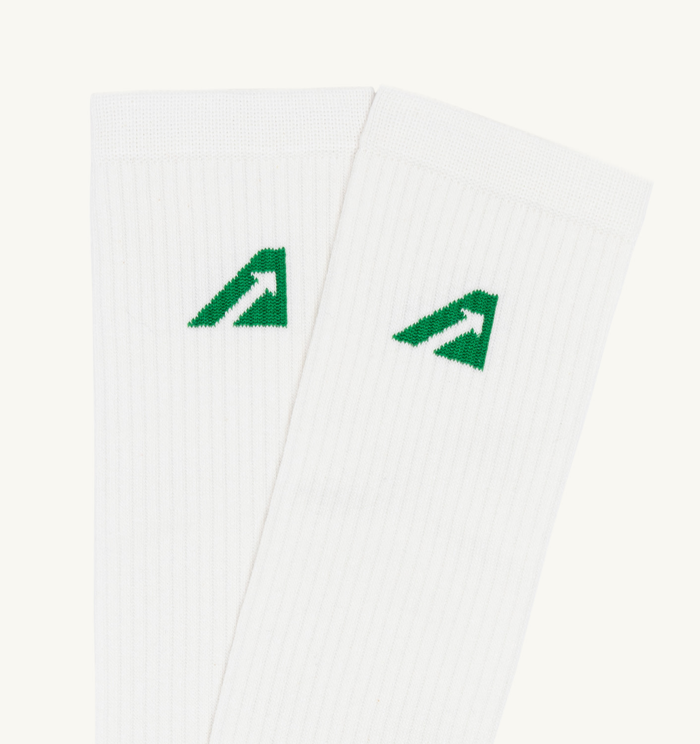ȘOSETE DIN BUMBAC TERRY CU LOGO ALB ȘI VERDE