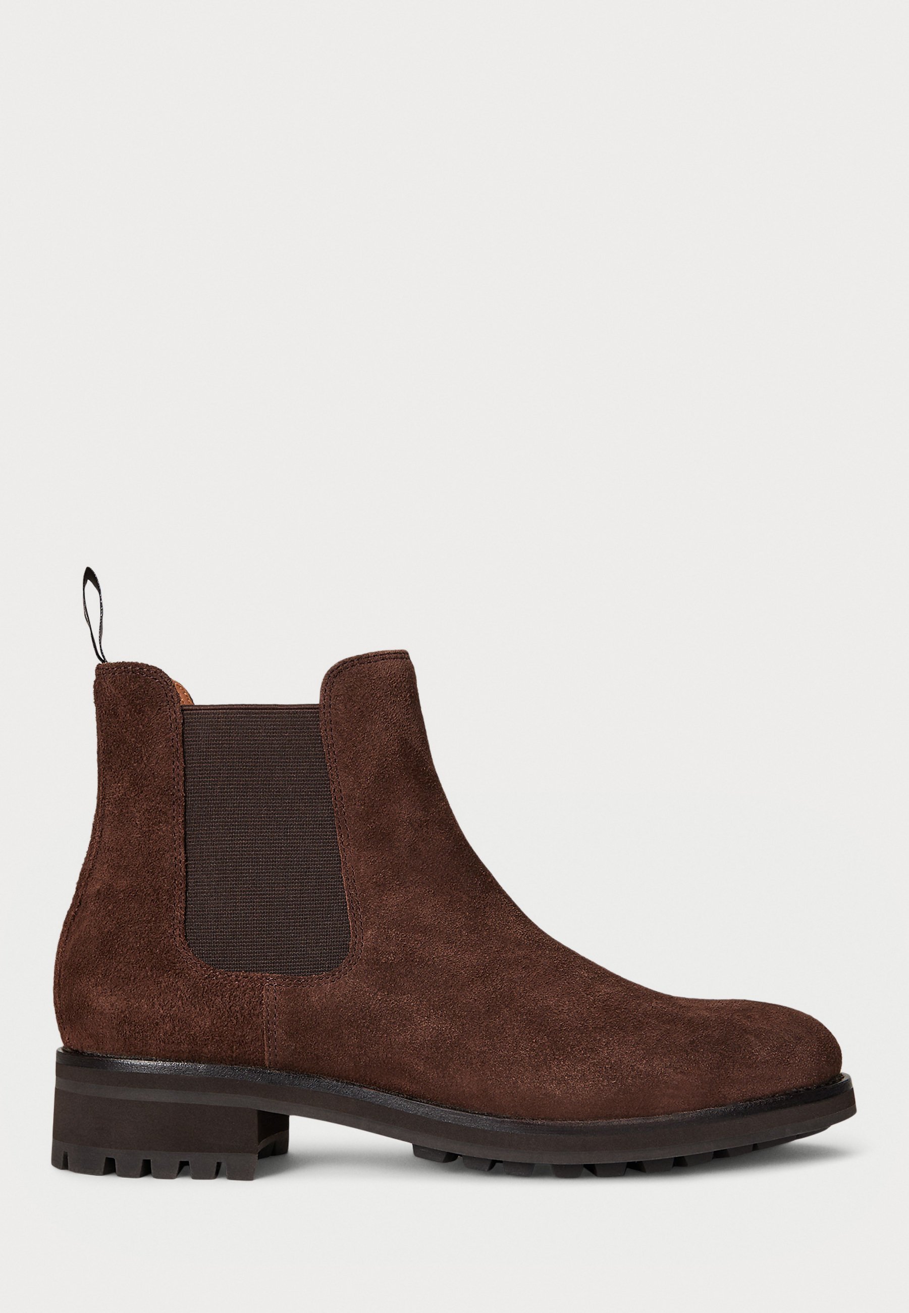 Polo Ralph Lauren BRYSON Chelsea Boots aus Wildleder – Klassische Stiefeletten – Dunkelbraun