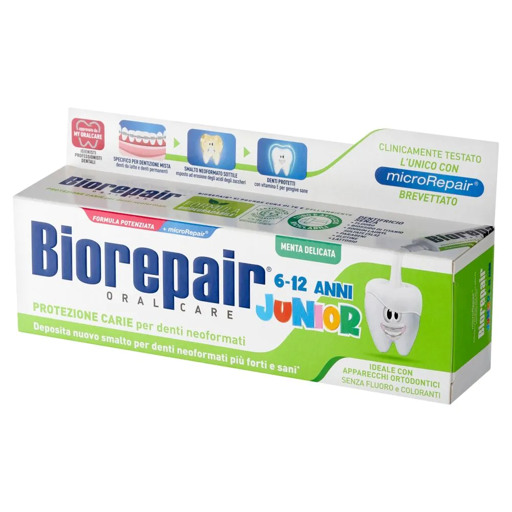 Biorepair Junior Pasta do zębów bez flurou