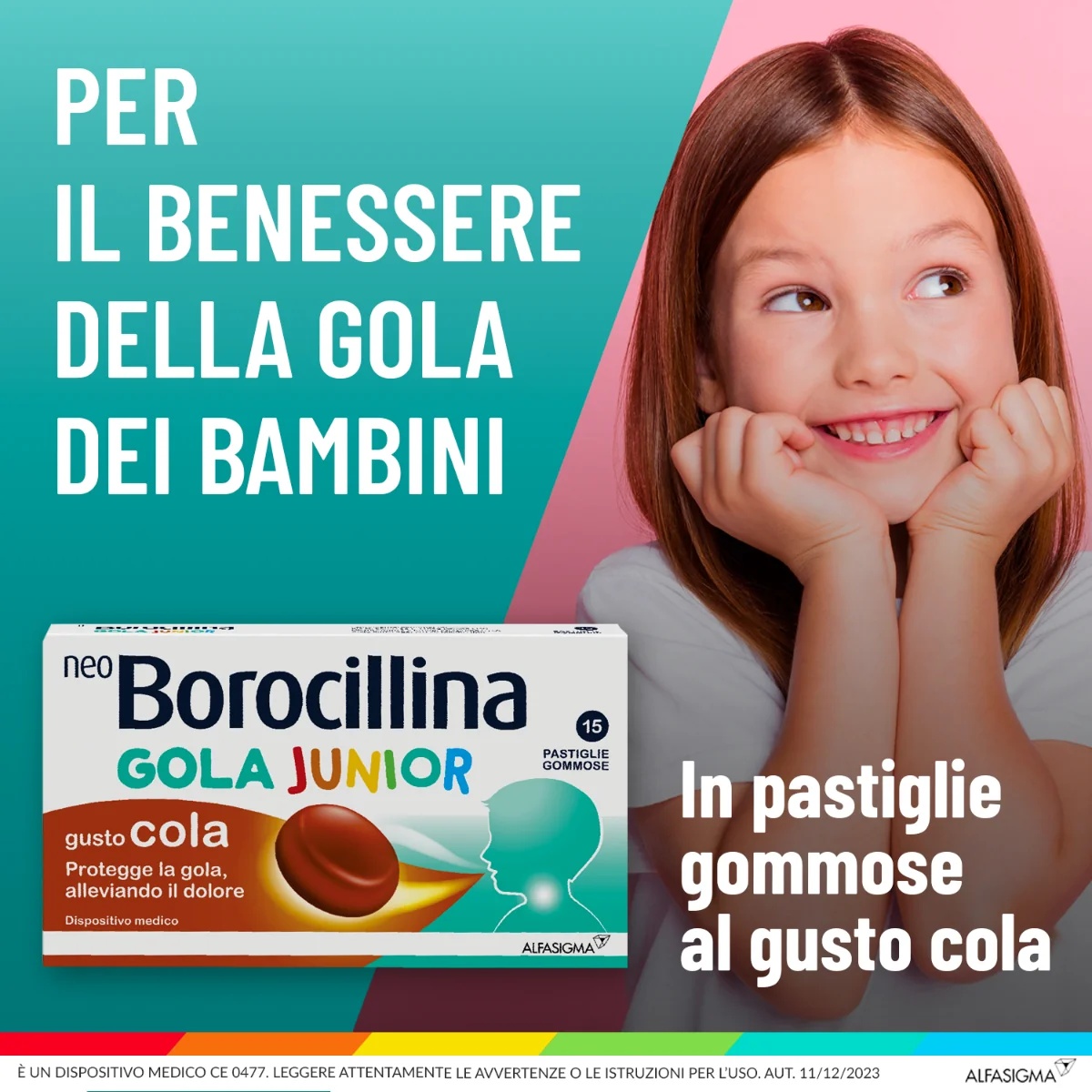NEOBOROCILLINA NeoBorocillina Gola Junior saveur Cola 15 pastilles