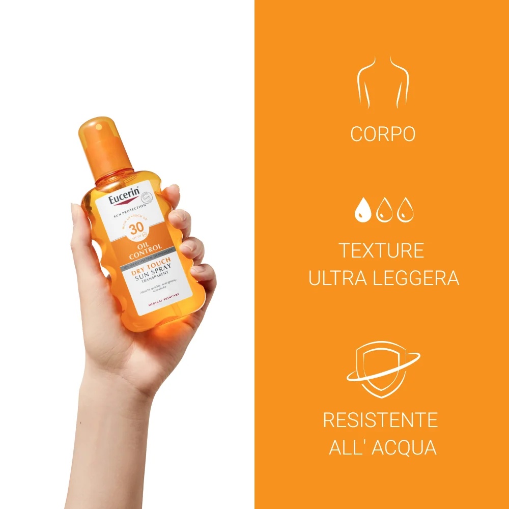 Spray solaire transparent EUCERIN SPF 30 200 ml avec protection solaire