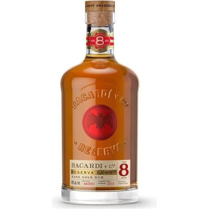 Rhum Bacardi Reserva Ocho - Old Rhum - Puerto Rico - 40% vol - 70cl