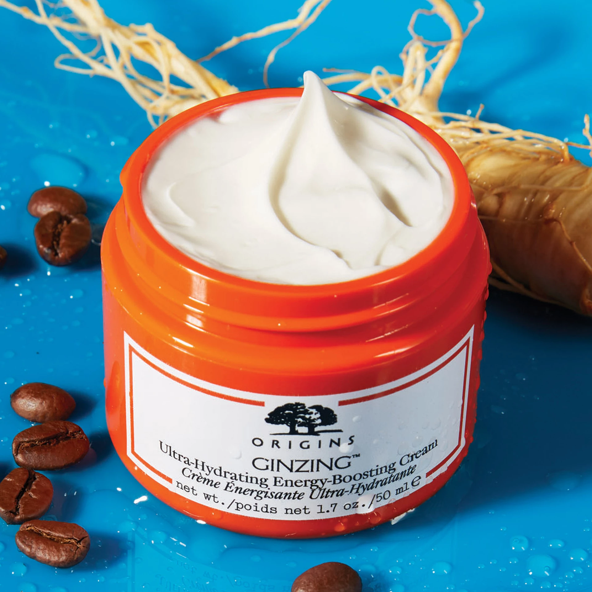 Cremă de față ultra-hidratantă și energizantă GinZing cu ginseng și cafea 50 ml - Origins