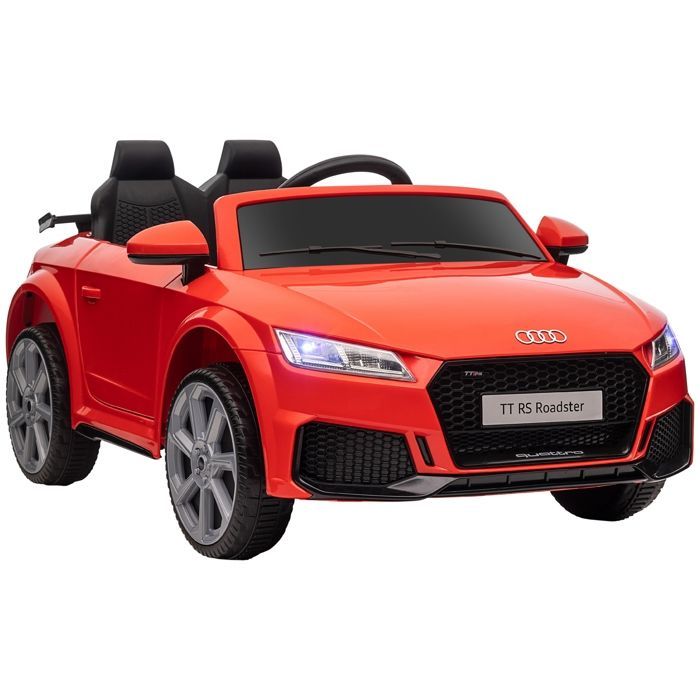 Electric car - HOMCOM - children's Audi TT RS 12V 30W speed 3 km/h remote control LED - PP - red