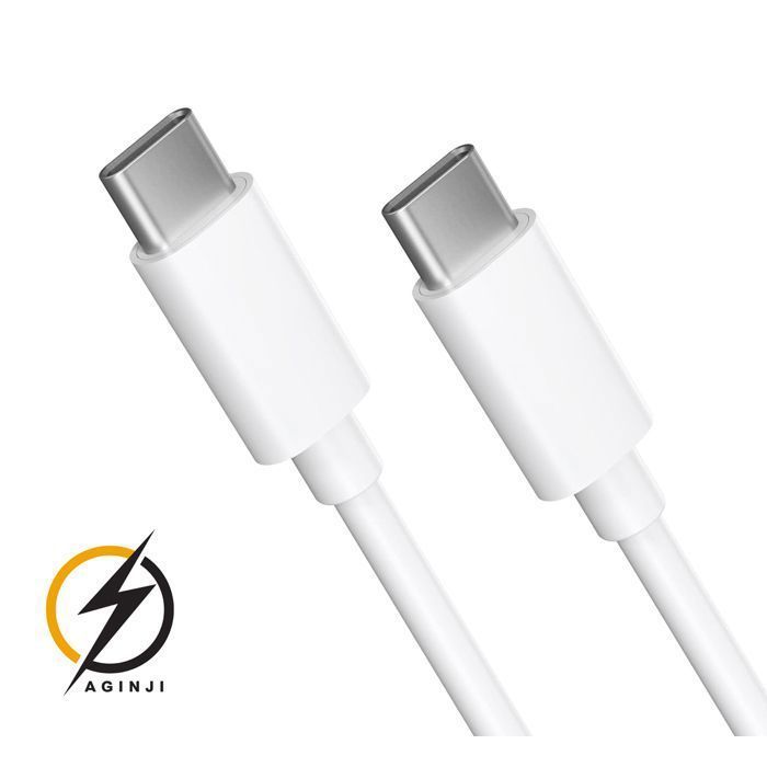 Chargeur rapide 20W + cable USB-C vers USB-C 1M pour iPhone 15/ iPhone 16/ iPhone 17 | Aginji® Store France