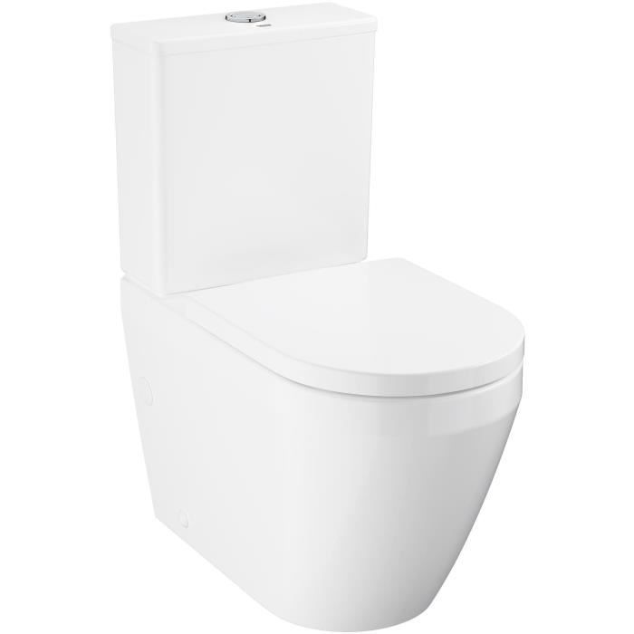 Ensemble WC à poser - Sortie horizontale - Sans bride - GROHE Euro Ceramic (102 489 SH00)