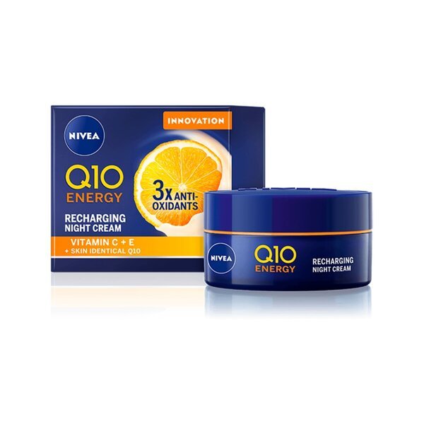 NIVEA Q10 Energy Recharge nočna krema proti gubam<br>50 ml