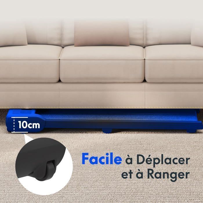 FlexiSpot loopband voor gebruikers tot 120 kg, snelheid 1-6 km/u, met led-display, loopband met katrollen en afstandsbediening, zwart