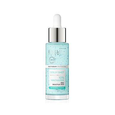 Eveline Serum Shot 10% niacinamidové pleťové sérum pro mastnou pleť, proti nedokonalostem pleti, 30 ml