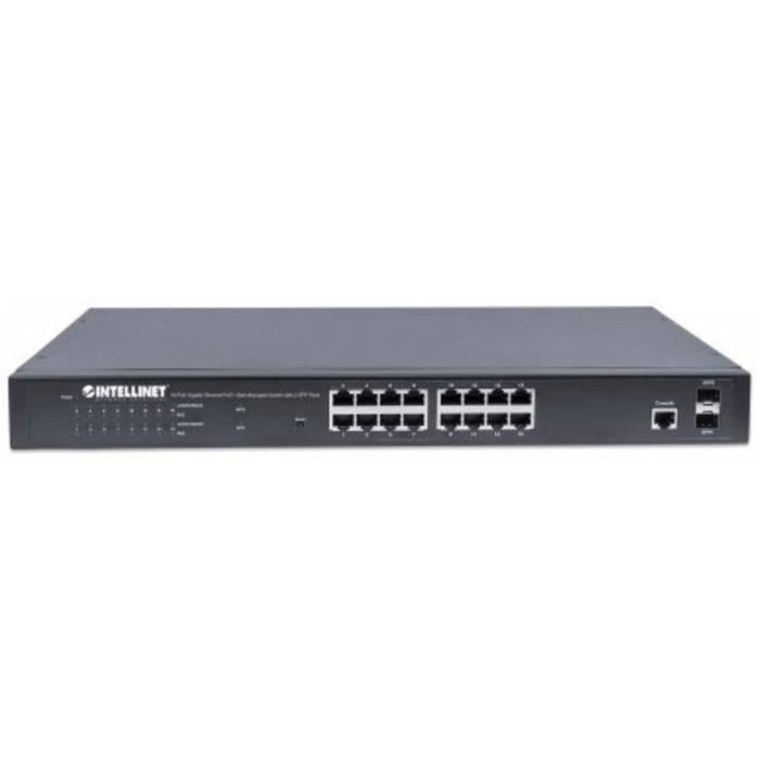 Netwerkswitch - INTELLINET - 561198 - 16 poorten - Gigabit Ethernet - PoE-functie