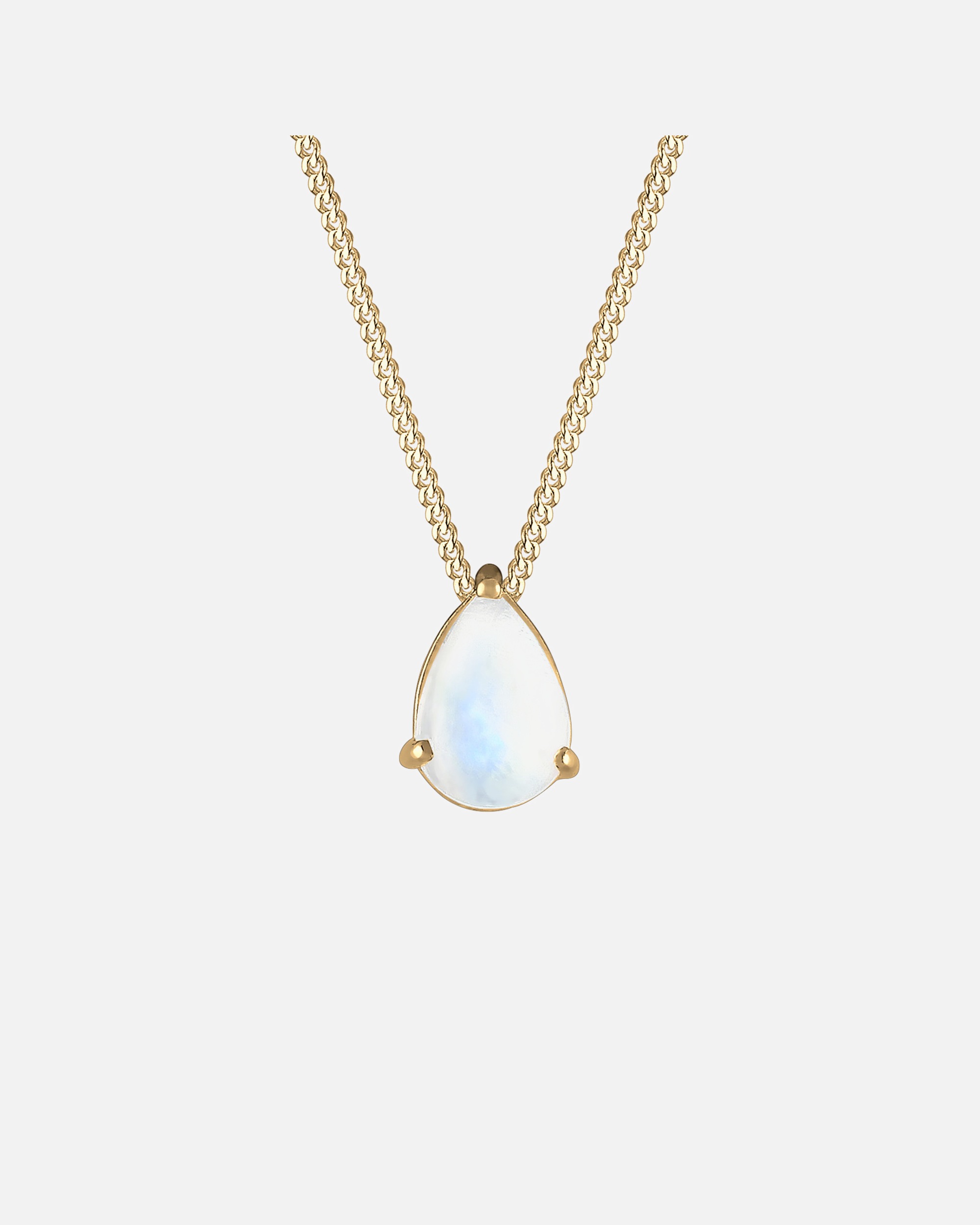 Elli Femmes Pendentif Goutte Élégant avec Pierre de Lune en Argent Sterling 925 Plaqué Or