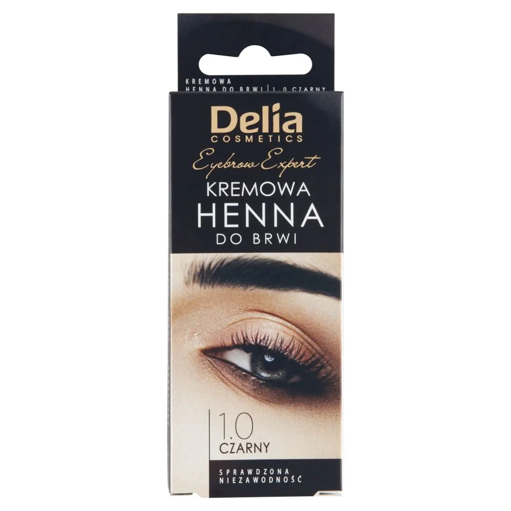 Delia Henna w Kremie z Olejkiem Arganowym do brwi 1.0 Czarna