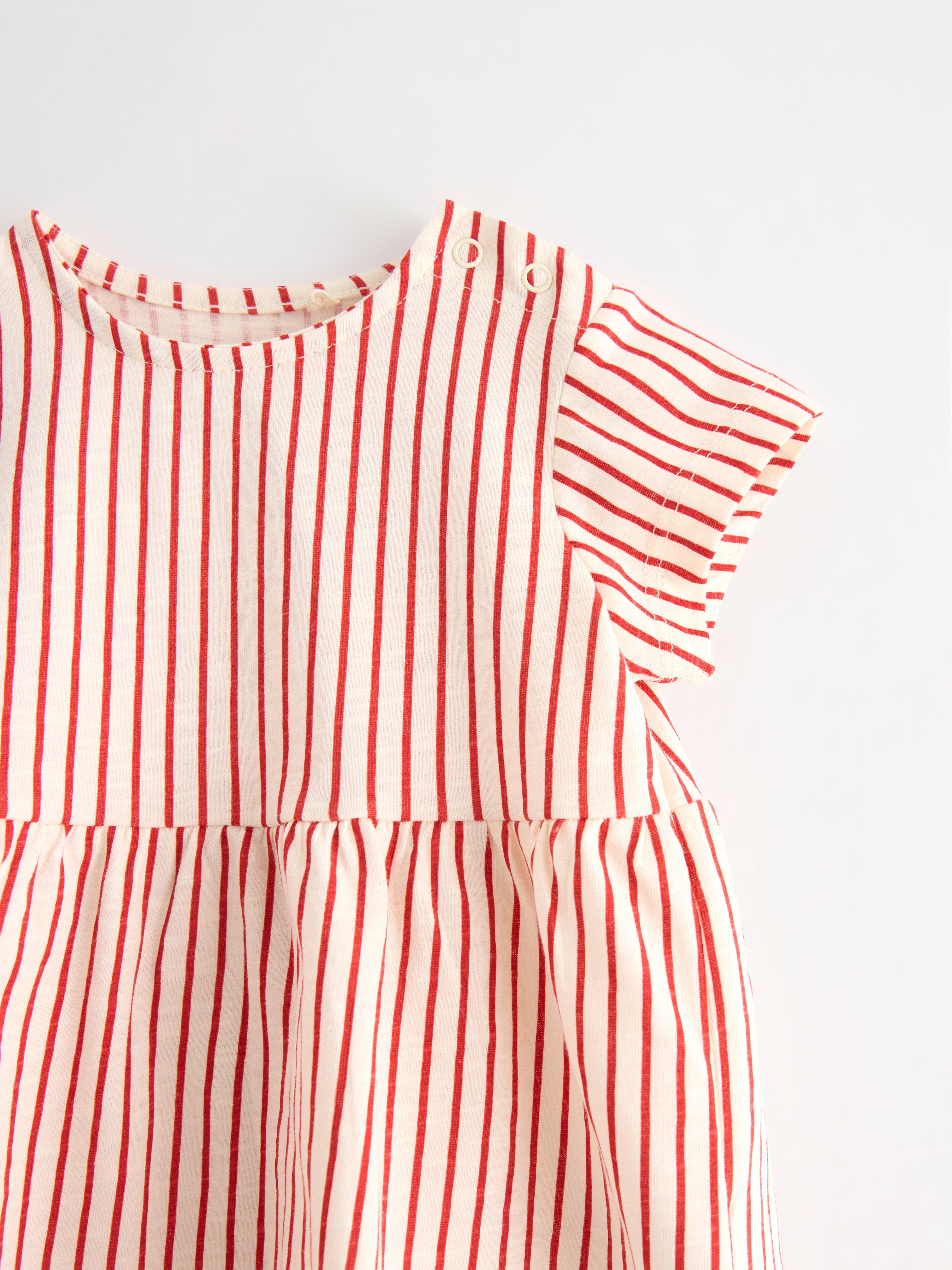 Vestido de manga curta vermelho claro