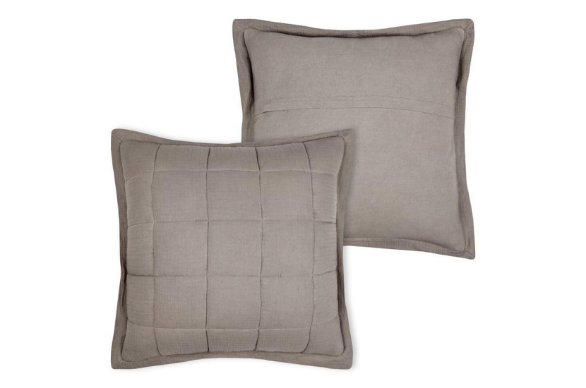 Poduszka Dekoracyjna ELLIE 45x45 cm Taupe Pikowana do Salonu