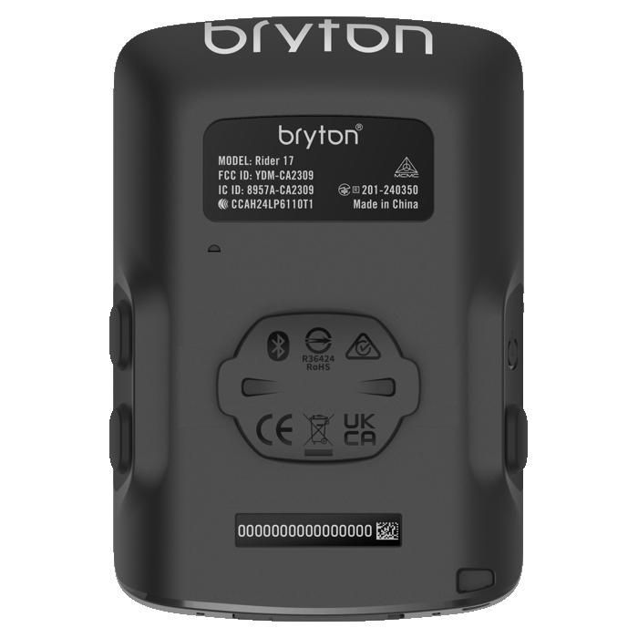 Ciclocomputador BRYTON RIDER 17E