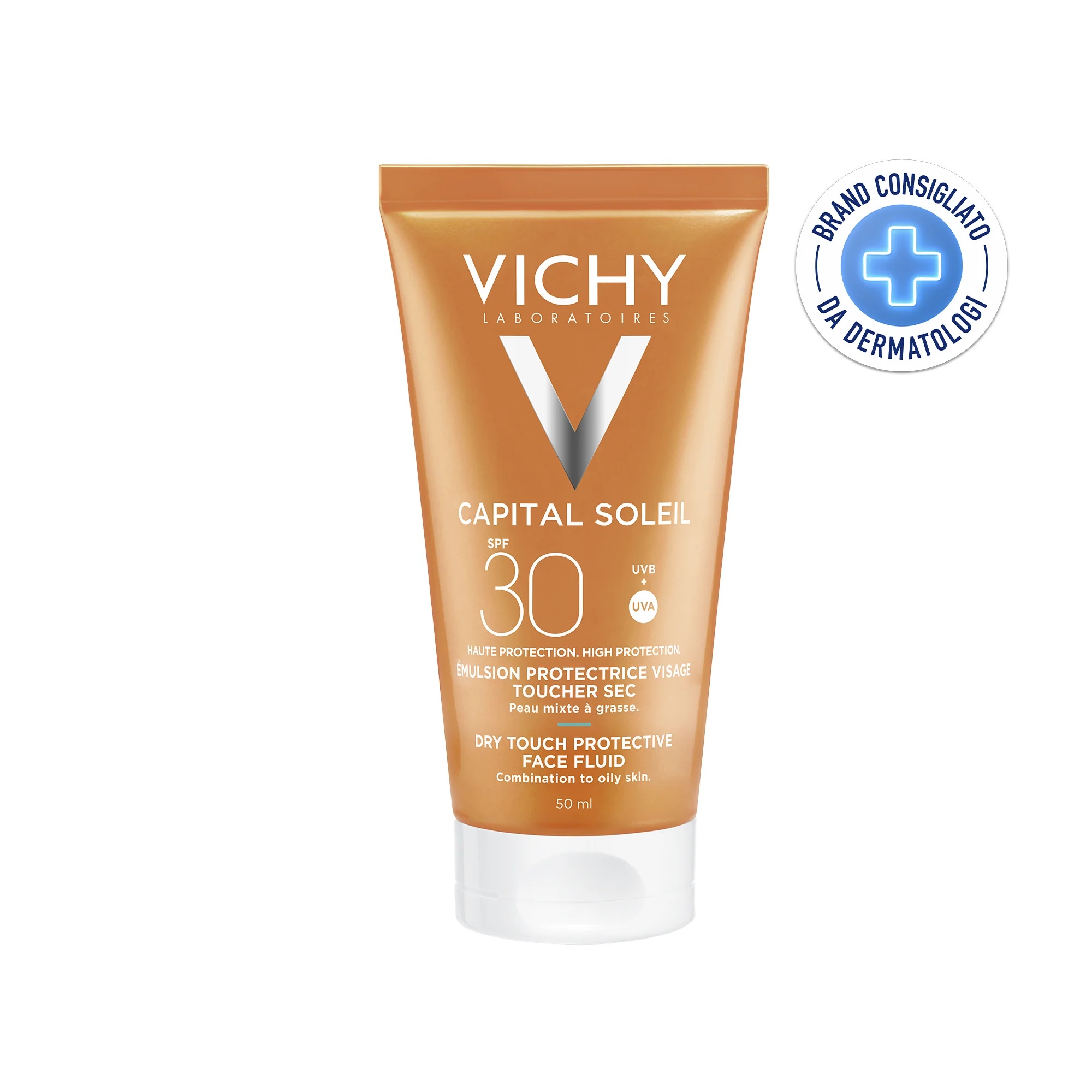 VICHY Vichy Ideal Soleil Visage Toucher Sec SPF 30 50 ml Crème solaire contre la brillance