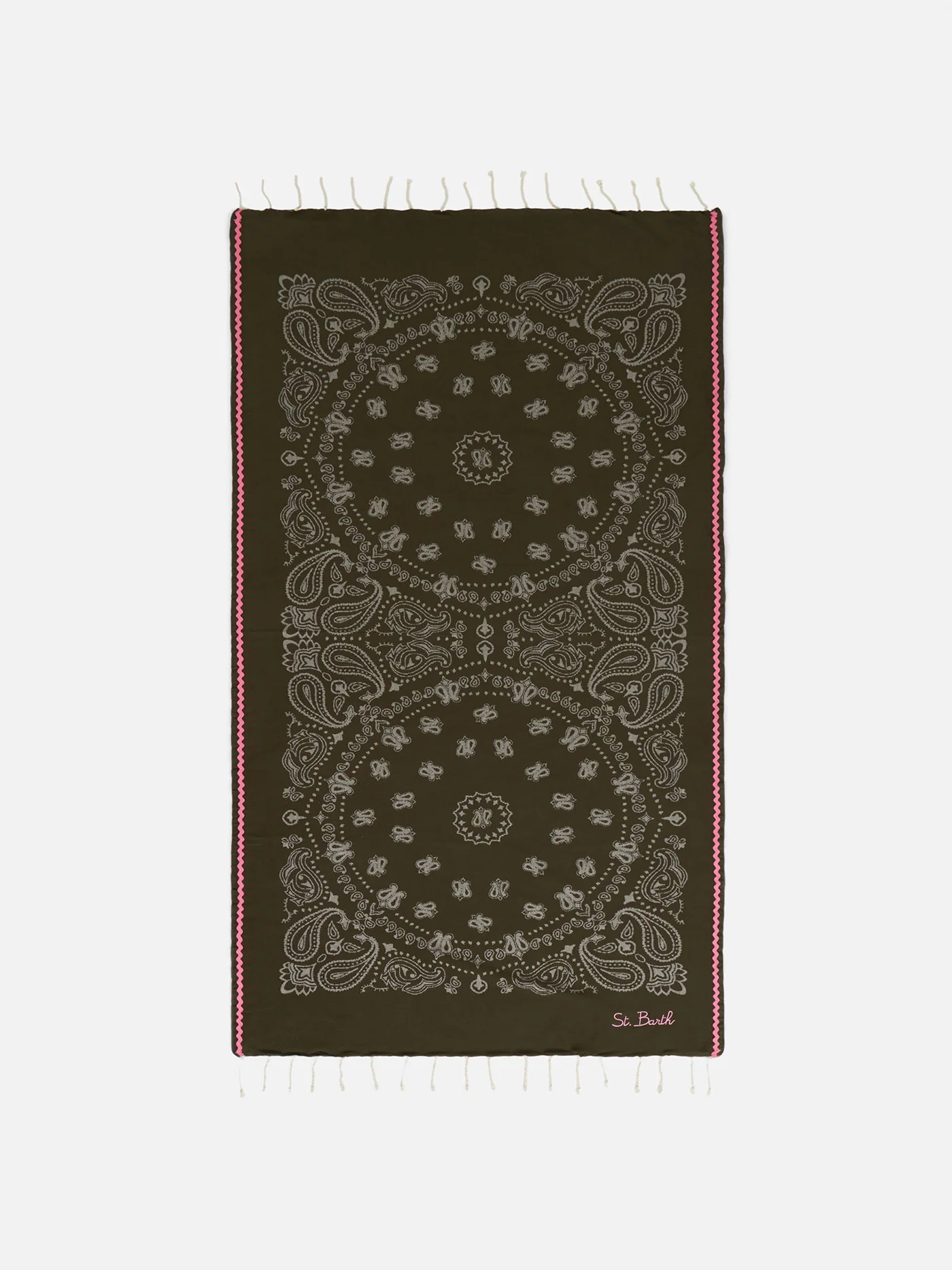 Zachte jacquard fouta met golvende rand