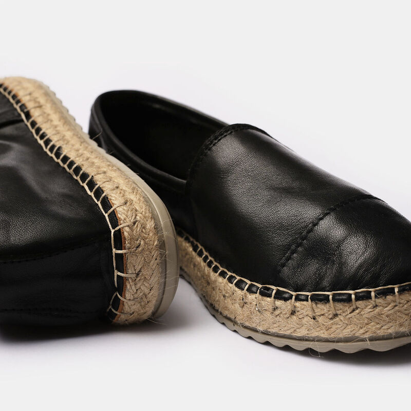 Espadryle damskie skórzane