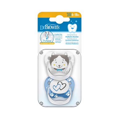 Dr. Brown's Prevent Boy silikoninen tutti 6-18 kk 2 kpl 2 kpl