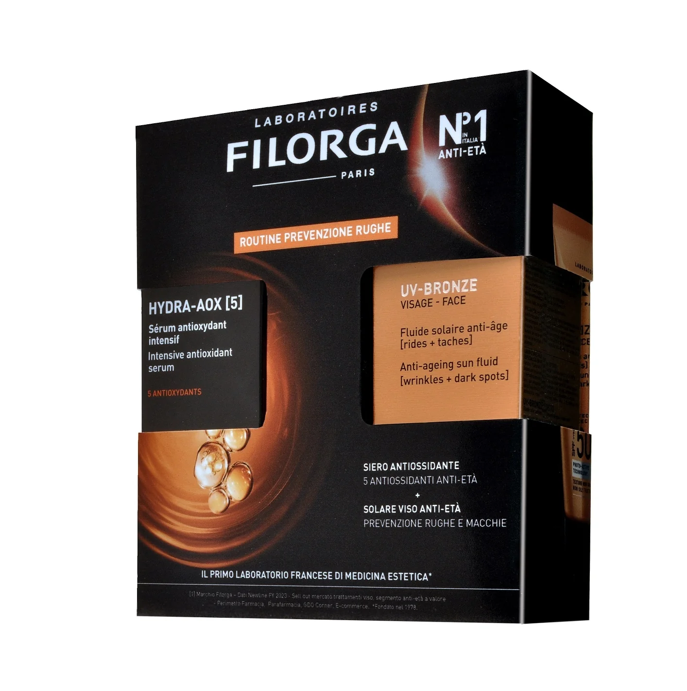 Suncare Cofanetto Hydra-AOX [5] + UV Bronze Face SPF50+ - Cofanetto Solare, Coffret Solare, Cofanetto Antirughe