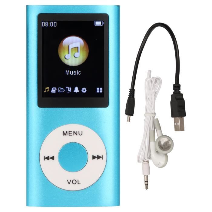 Qiilu Mini lecteur de musique MP4 Lecteur MP4 élégant multifonctionnel sans perte de son écran LCD 1,8 pouces lecteur de musique