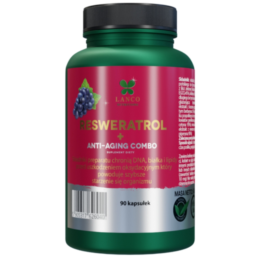 Lanco Nutritions Resweratrol + Combinație Anti-Îmbătrânire