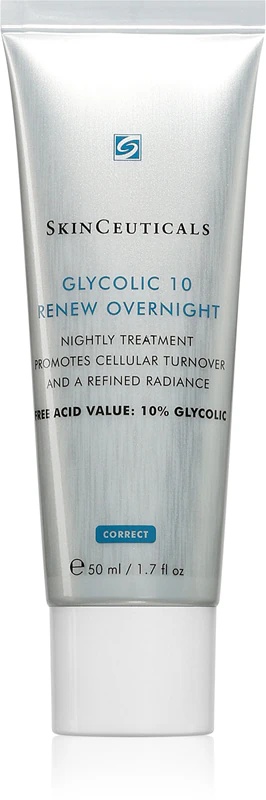 „Skinceuticals Correct Glycolic 10 Renew“ naktinis glikolio rūgšties kremas