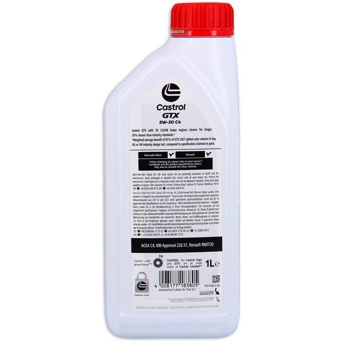 Aceite de motor - CASTROL - GTX 5W-30 C4 - 1L