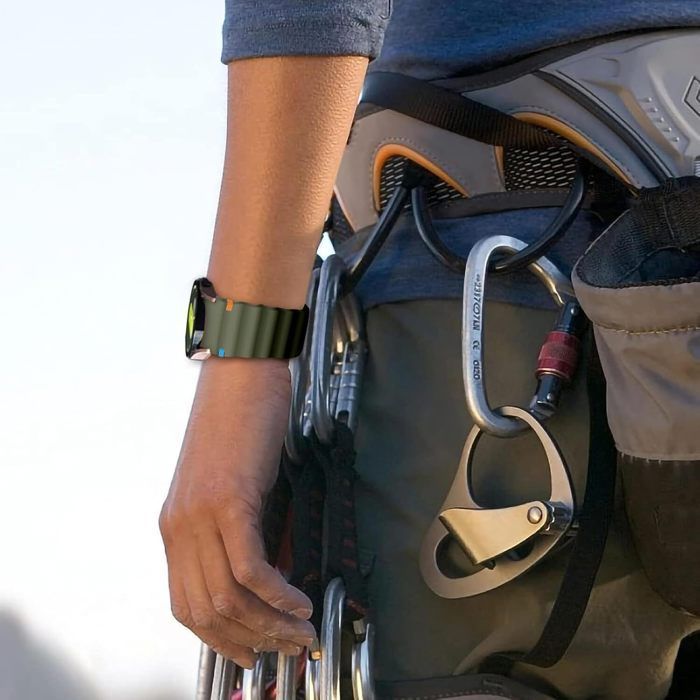 Compatibele armband voor Samsung Galaxy Watch 7 6 5 4 FE Classic 40/43/44/45/47 mm, vervangend exemplaar met decoratieve geweven lijn.