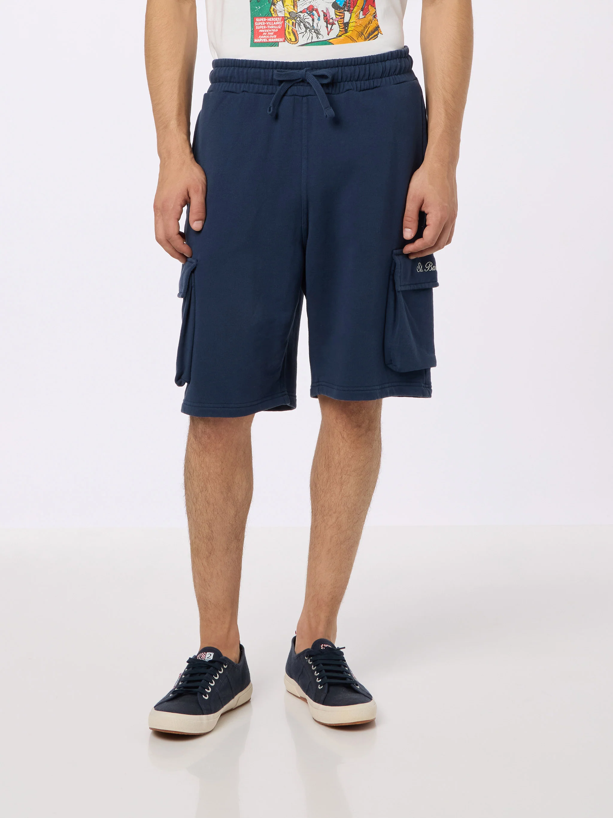 Cargy heren cargo shorts in marineblauw
