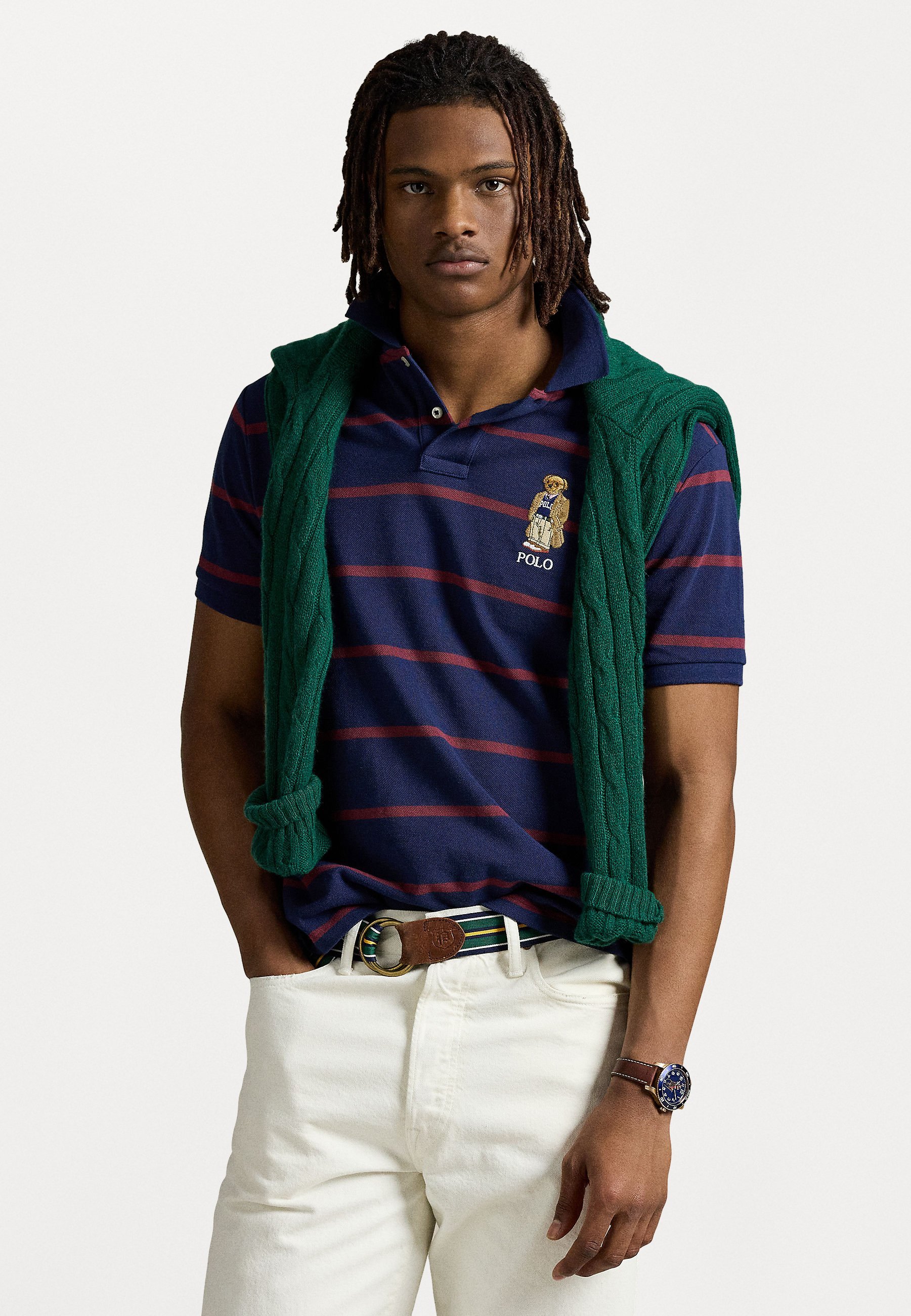Polo Ralph Lauren Polo shirt met korte mouwen - Newport marineblauw/wijnrood